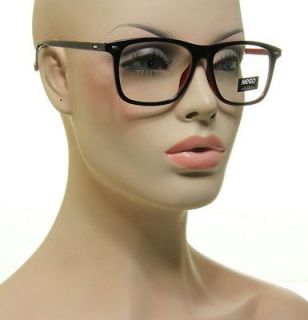 Nerd Glasses Glossy Black And Red Cherry Frame Clear Eyeglasses 009