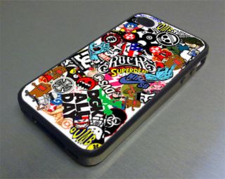 skateboard, skate bmx fits iphone 5 cover case, stickerbomb
