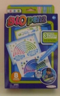 gift set   3 Neon Blo pens (2 in 1 marker and airbrush)   8 stencils