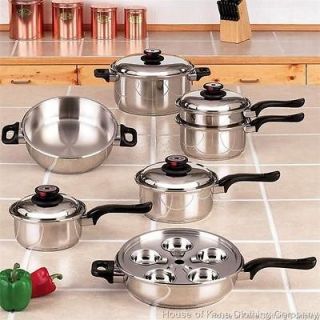 Maxam Worlds Finest 17pc Waterless 7ply SS Cookware