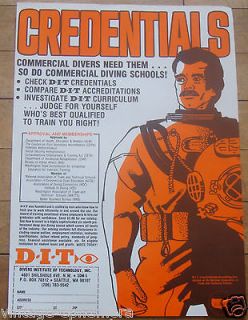 1981 SCUBA COMMERCIAL DIVER DIVING DIVERS INSTITUTE TECHNOLOGY SEATTLE