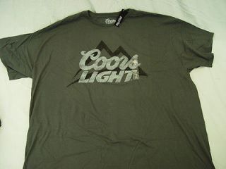 Mens Coors Light Beer Budweiser T shirt Gray Authentic Big And Tall