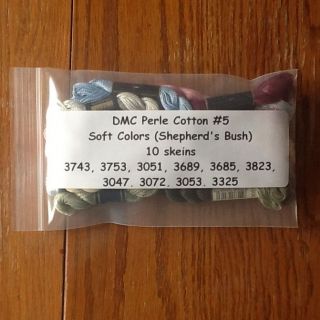 10 Skeins DMC Perle Cotton #5 Soft Colors Greens, Pinks, Blues Sale