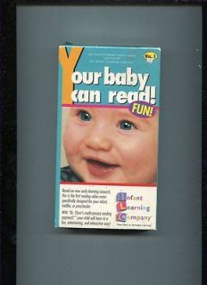 Your Baby Can Read Vol 1 Infant Learning Company VHS OOP RARE AH5