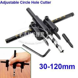 Wood Circle Hole Cutter Saw Kit Bit Set Corded Cordless Drill 120mm U