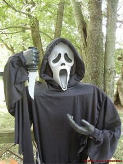 ANIMATED LIFE SIZE GHOST FACE from SCREAM LIGHTED HALLOWEEN PROP (see