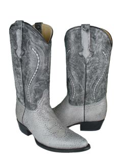 New CROCODILE/SEA TURTLE Print Design Cowboy Boots Mens
