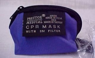 CPR Mask Personal Zipper Key Ring Bag EMT Purple New