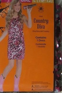 COUNTRY DIVA Girls Halloween Costume Singer Cowboy Pink Silver Sequins
