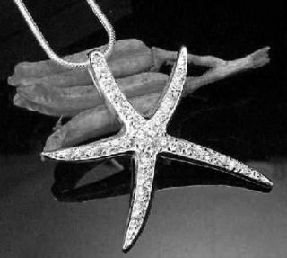 HOT SILVER PLATED NICE STARFISH NECKLACE PC202