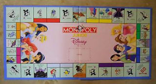 2004 Monopoly Jr Disney Princesses Edition Game Board