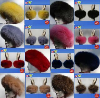 Any fox fur (headband/Cuff ) set SUPPLE, RADIANT and EXTREMELY SOFT