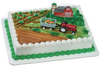 FARM TRACTOR & TRAILER DECOPAC DECOSET CAKE TOPPER DECORATION KIT