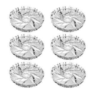 Crystal Coasters   set of 6  Pinwheel pattern