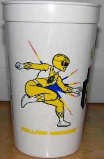 Mighty Morphin Power Rangers Drinking Cup Yellow Ranger and Zord