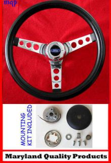 13.5 Bronco F100 F150 F250 F350 Grant Black Steering Wheel NEW