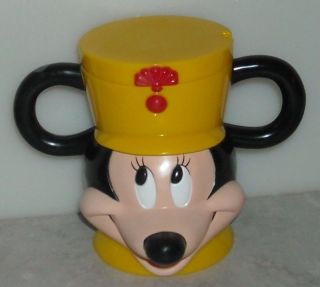 MOUSE CUP Disney On Ice Kids Childs Plastic Cup Mug Yellow With Lid