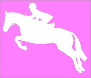 Sm White Hunter Jumper Jumping Horse Equine English Equestrian Decal