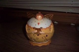 Partylite Roly Poly Harp Angel Susan Winget Candle Holder