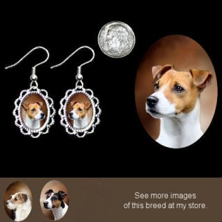 Jack Russell Terrier Fawn Smooth DOG Earrings JEWELRY