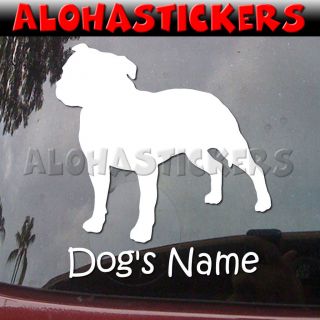 Custom STAFFORDSHIRE BULL TERRIER DOG Breed Car Vinyl Decal Window