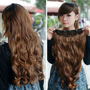 One Piece long curl/curly/wav y hair extension clip on 146