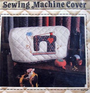 Patch Press Sewing Machine Dust Cover Applique pattern Vtg 80s