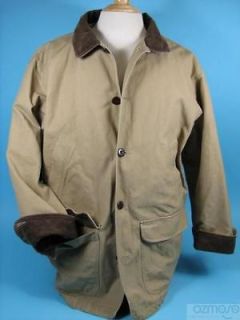 Cord Trim L.L. BEAN Fully Lined Canvas Field Hunting Shooting Jacket