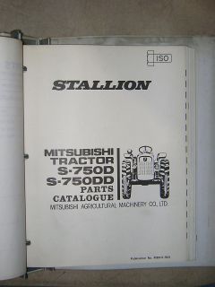 SATOH MITSUBISHI S 750D S 750DD STALLION TRACTOR PARTS MANUAL BOOK