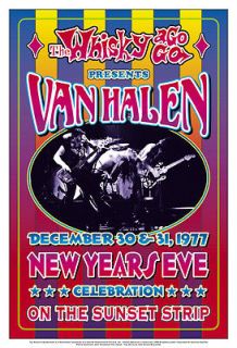 David Lee Roth & Van Halen at The Whisky A Go Go Concert Poster Circa