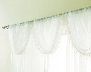 VOILE CURTAIN SWAG SET CURTAINS, SWAGS & T/BACKS