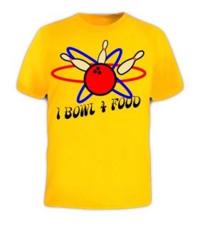 Bowl For 4 Food Bowling Tee T Shirt Pins Bowling Ball
