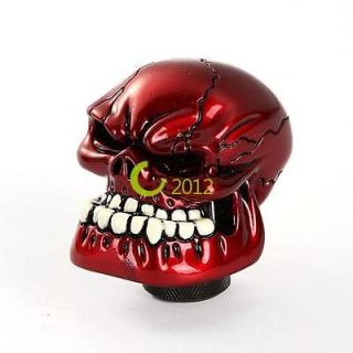 Universal Shiny Red Custom Human Skull Stick Shift Gear Shifter Knob