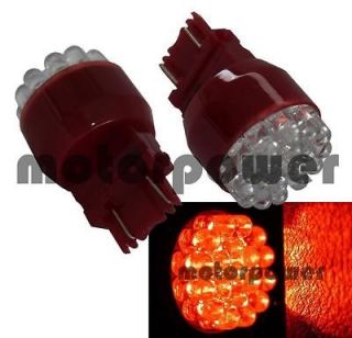 3157 3057 Super Red Round 19 LED 2 x Pc Bulbs #e42 au40 Back Up Backup