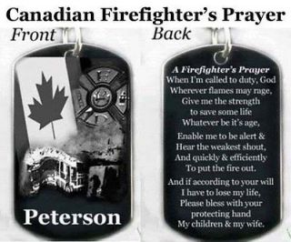 FIREFIGHTERS PRAYER   Dog tag Necklace/Key chain + FREE ENGRAVING