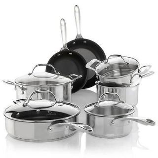 New Curtis Stone SteelWorks Stainless Steel 11 Piece Cook Set