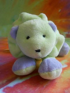 Dakin Kuddlekins Lime Green & Puprle LION Plush Rattle Baby Lovey Toy