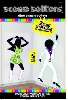 SCENE SETTERS 70S DISCO DANCERS THEMED DECORATIONS