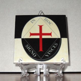 In Hoc Signo Vinces Ceramic Tile Knights Templar Masonic Mason
