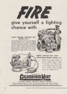 Vintage 1959 VILLIERS ENGINES Advertisement STATIONARY MOTORS
