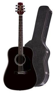 Takamine S341 Dreadnought Acoustic Guitar with Hardshell Case   Black