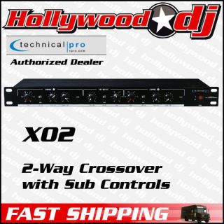 Pro XO2 2 Way Crossover w/ Sub Control DJ Audio Speaker Crossover