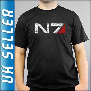 Effect N7 Logo Black T shirt Xbox 360 PS3 PC Adults and Children Sizes