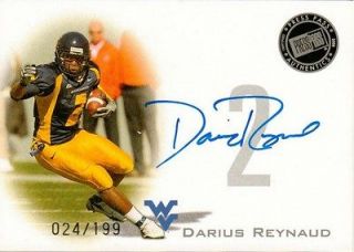 Darius Reynaud WVU 2008 Press Pass Authentics Autograph Trading Card