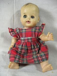 Vintage 11 Alexander Cathy Cry Baby Doll w/ Red & Green Plaid