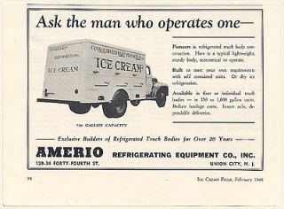 1948 Consolidated Dairy Products Ice Cream Truck Amerio Refrigerated