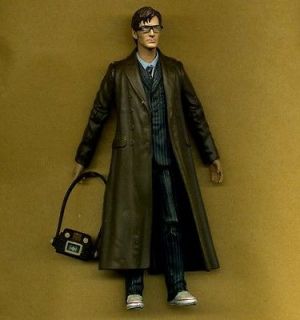 DR WHO 10th Doctor David Tennant in Long Coat + portable WIRE set