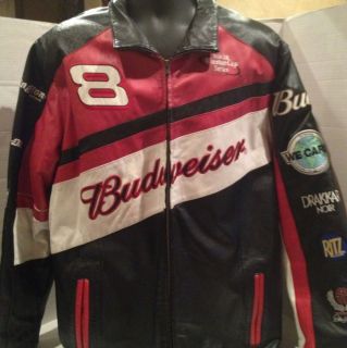 DALE EARNHARDT JR. #8 BUDWISER CHASE AUTHENTICS WILSON LEATHER SUEDE