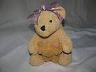 Laurells Attic Bear Set Mom Baby Purple Bow Plush Stuffed Animal 8