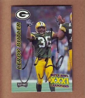 AUTOGRAPHED LeRoy Butler Super Bowl XXXI card   AUTO Packers Seminoles